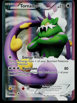 Pokemon Emerging Powers Thundurus EX Tornadus 98/98 Black & White - Image 1