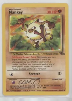 Mankey Pokemon Jungle #55 1999 - Image 1