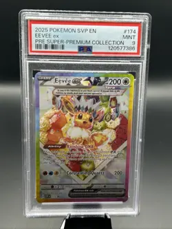 2025 POKEMON SVP EN-SV BLACK STAR PROMO #174 EEVEE EX PSA 9 - Image 1