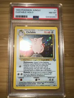 Pokemon 1999 Clefable Jungle Series HOLO #1 PSA 8 - Image 1