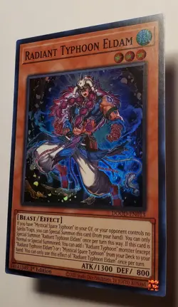 3x Yugioh Playset Radiant Typhoon Eldam DOOD-EN013 Super Rare 1st Ed Near Mint - Image 4