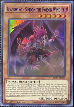 Blackwing - Simoon the Poison Wind (Blue) LDS2-EN040 Legendary Duelists Yugioh - Image 1