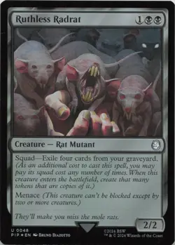 Ruthless Radrat - FOIL - U Universes Beyond: Fallout 48 - MTG - Image 1
