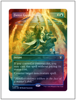 1x Fierce Guardianship, Foil Borderless Art, Commander Masters, Magic MTG NM - Image 1