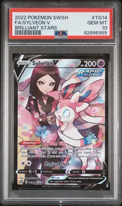 PSA 10 GEM MINT Sylveon V TG14/TG30 Full Art Brilliant Stars 2022 Pokemon - Image 1