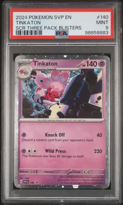 2024 POKEMON SVP EN-SV BLACK STAR PROMO #140 TINKATON PSA 9 - Image 1