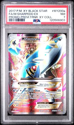 2017 POKEMON XY BLACK STAR PROMO #XY200A FA/M SHARPEDO EX PROMO - Image 3