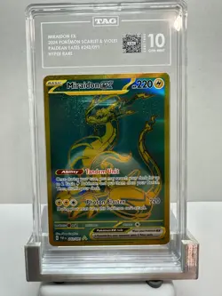 2024 POKEMON PAF EN-PALDEAN FATES #243 MIRAIDON ex HYPER RARE TAG 10 - Image 2