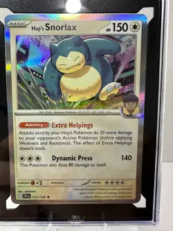 2025 POKEMON JTG EN-JOURNEY TOGETHER #117 HOP'S SNORLAX ISA 8 - Image 2