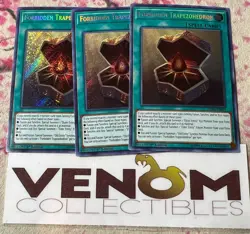 3x (M/NM) Forbidden Trapezohedron SHVA-EN019 Secret Rare 1st Edition YuGiOh - Image 1