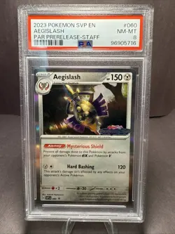 Aegislash - 060 ( Not Staff) 060 Sv: Scarlet & Violet Promo Cards Holo PSA 8 - Image 1