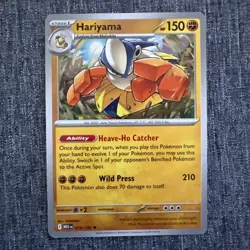 Hariyama 073/132 Prerelease NON-HOLO Rare Pokemon Card Mega Evolution - Image 1