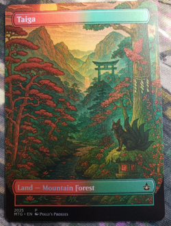 Taiga FOIL Original Dual Land Proxy Card with Custom Japanese Shrine Art Design - Image 4