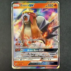 Pokemon TCG Entei GX 10/73 Shining Legends Ultra Rare Holo Card - Image 1