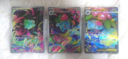 Pokemon JP 3 Card Bulbasaur Ivysaur AR Mega Venusaur EX SR M1L 064 065 076 NM - Image 1
