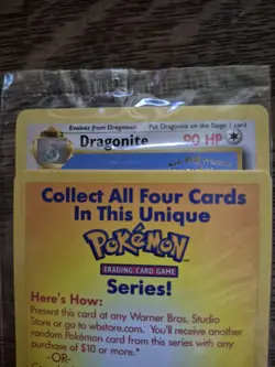 1x Sealed DRAGONITE # 5 Black Star Promo WB Movie WOTC Pokemon Card (Yellow) - Image 2