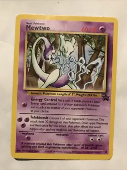 Pokemon Card Mewtwo Black Star Promo 12 Near Mint - Image 1