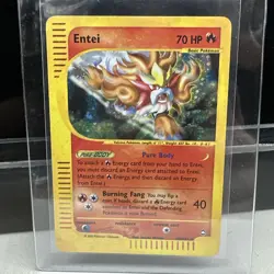 Entei H8/H32 Aquapolis Holo Rare eSeries Vintage Pokemon TCG Card - Image 1