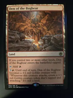 Den of the Bugbear NM Adventures in the Forgotten Realms MTG FREE SHIPPING - Image 1