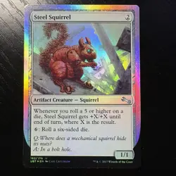 Steel Squirrel Uncommon Foil MTG Unstable #162 LP - Image 1