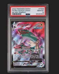 2022 Pokemon SWSH FA/Rayquaza VMAX Silver Tempest #TG20 PSA 10 - Image 1