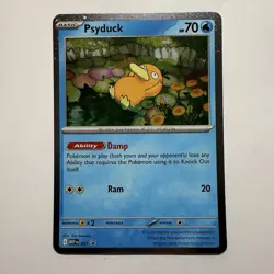 Pokemon TCG Mega Evolution 3 Pack Blister Psyduck Black Star Promo #007 SWIRL NM - Image 1