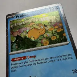 Pokemon TCG Mega Evolution 3 Pack Blister Psyduck Black Star Promo #007 SWIRL NM - Image 2