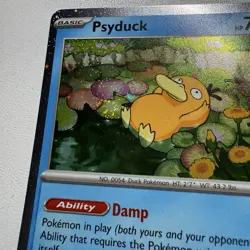 Pokemon TCG Mega Evolution 3 Pack Blister Psyduck Black Star Promo #007 SWIRL NM - Image 3