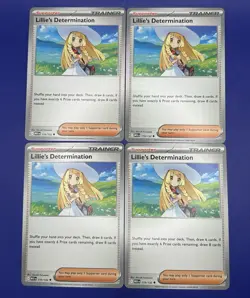 4x Lillie's Determination 119/132 - English Mega Evolution - Pokemon TCG PLAYSET - Image 1