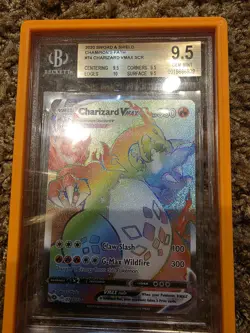 Pokemon Sword & Shield Champion's Path CHARIZARD VMAX 74/73 BGS 9.5 RAINBOW HOLO - Image 1