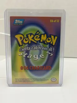Pokemon Charizard Stage 3 Vintage Topps E6 of 12 1998 Non-Holo - Image 2