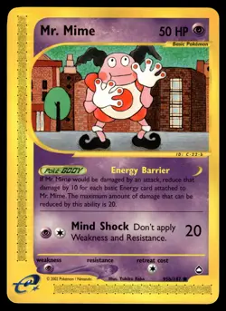Mr. Mime (95a) #095a/147 Aquapolis Pokemon Near Mint or Better - Image 1