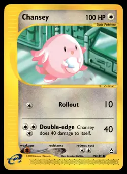 Chansey #069/147 Aquapolis Pokemon Near Mint or Better - Image 1