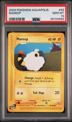 2003 POKEMON AQUAPOLIS #93 MAREEP PSA 10 - Image 1