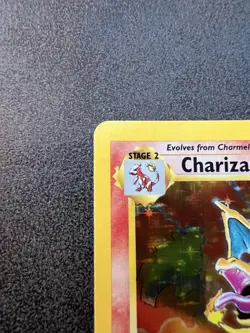 Pokemon TCG Charizard 4/102 Base Set Unlimited Holo Rare MP Vintage WOTC - Image 2