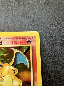 Pokemon TCG Charizard 4/102 Base Set Unlimited Holo Rare MP Vintage WOTC - Image 3