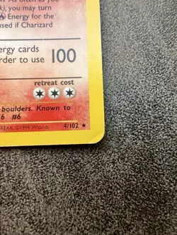 Pokemon TCG Charizard 4/102 Base Set Unlimited Holo Rare MP Vintage WOTC - Image 5