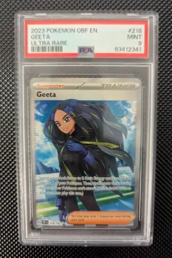 2023 POKEMON OBF EN-OBSIDIAN FLAMES ULTRA RARE #218 GEETA PSA 9 - Image 1