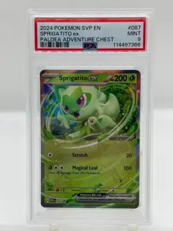 2024 POKEMON SVP EN-SV BLACK STAR PROMO #087 SPRIGATITO EX PSA 9 - Image 1