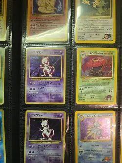 1996 POKEMON TCG Mewtwo #150 Base Set Holo Japanese Card Vintage LP - Image 1