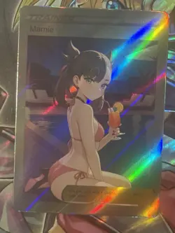 Pokemon Marnie Anime Waifu Custom DIY Trainer Art Sexy Pokemon card - Image 1