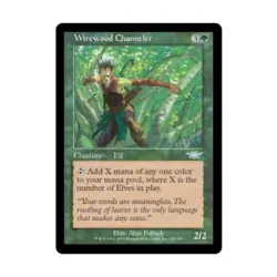 WOTC MtG Legions Wirewood Channeler (U) (Foil) EX - Image 1