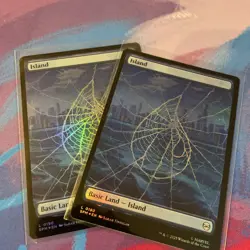 2x MTG *FOIL* Island - Land - 2x Foil Holo - 0190 SPM EN Marvel’s Spider-Man Web - Image 1