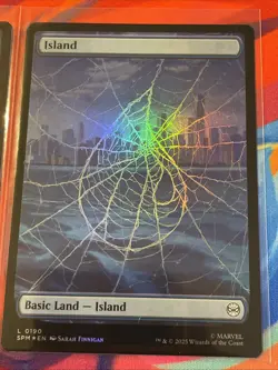 2x MTG *FOIL* Island - Land - 2x Foil Holo - 0190 SPM EN Marvel’s Spider-Man Web - Image 2