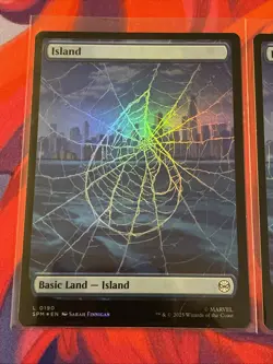 2x MTG *FOIL* Island - Land - 2x Foil Holo - 0190 SPM EN Marvel’s Spider-Man Web - Image 3