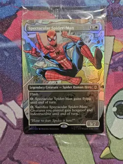 Prerelease FOIL SPECTACULAR SPIDER-MAN 0014 mtg SEALED Rare PROMO - Image 1