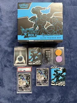 Pokemon Center Black Bolt ETB Elite Trainer Box - (OPEN) No Packs PSA 9 PC Promo - Image 1
