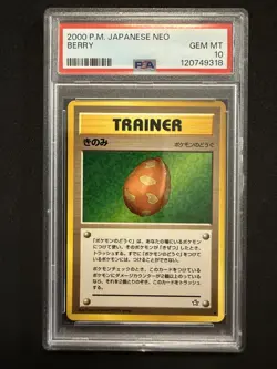 PSA 10 BERRY JAPANESE NEO 2000 POKEMON - Image 1