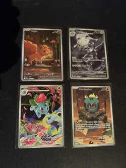 (Lot of 4) Pokemon Illustration Rares: Marshadow, Vulpix, Steelix, Ivysaur NM - Image 1