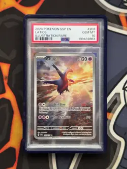 Pokemon Latios Surging Sparks Illustration Rare #203 PSA 10 Gem Mint - Image 1